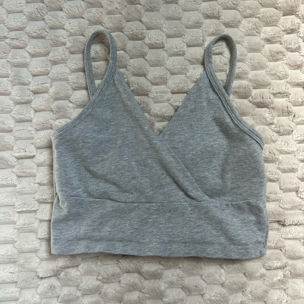 Brandy Melville Heather Gray Knit Top